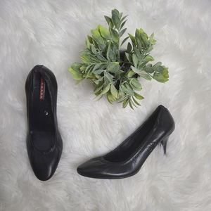 Prada Black Leather Heels